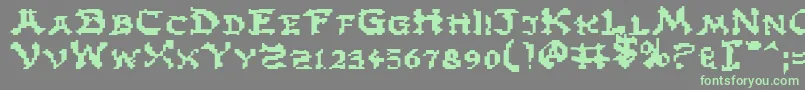 Czcionka Zene – zielone czcionki na szarym tle