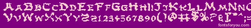 Zene Font – Pink Fonts on Purple Background
