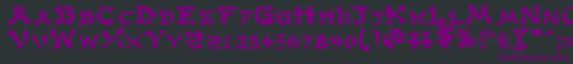 Zene Font – Purple Fonts on Black Background