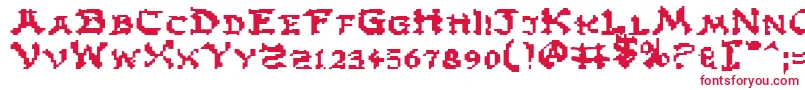 Zene Font – Red Fonts on White Background