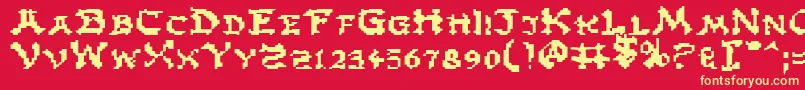 En savoir plus sur la police Zene Police Zene – polices jaunes sur fond rouge