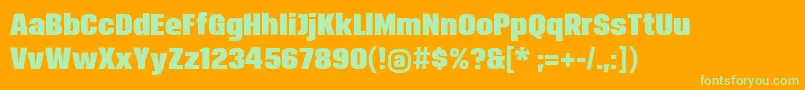 More about Breuerheadline Font Breuerheadline Font – Green Fonts on Orange Background