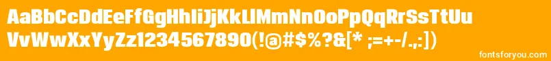 Breuerheadline Font – White Fonts on Orange Background