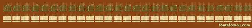 Шрифт L25q – зелёные шрифты на коричневом фоне