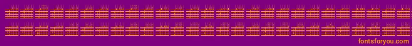 Шрифт L25q – оранжевые шрифты на фиолетовом фоне