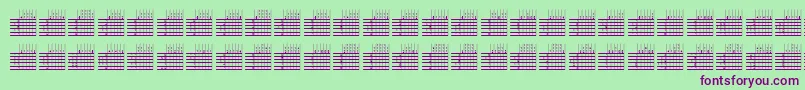 Шрифт L25q – фиолетовые шрифты на зелёном фоне
