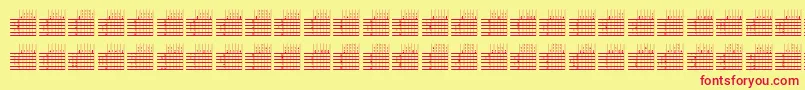 L25q-fontti – punaiset fontit keltaisella taustalla