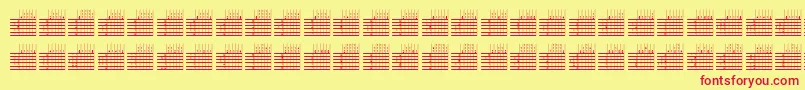 fuente L25q – Fuentes Rojas Sobre Fondo Amarillo