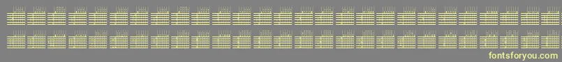 フォントL25q – 黄色のフォント、灰色の背景