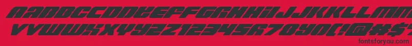Capricussuperital Font – Black Fonts on Red Background