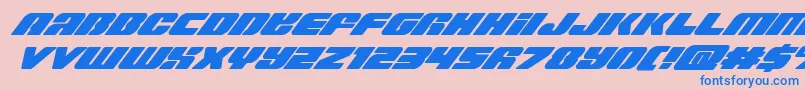 Capricussuperital Font – Blue Fonts on Pink Background