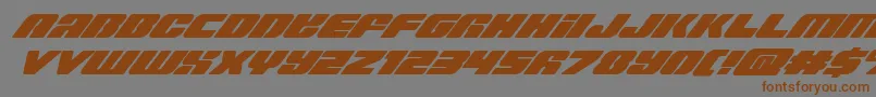 Capricussuperital Font – Brown Fonts on Gray Background