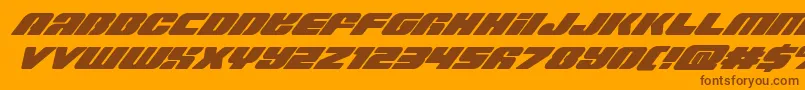 Capricussuperital Font – Brown Fonts on Orange Background