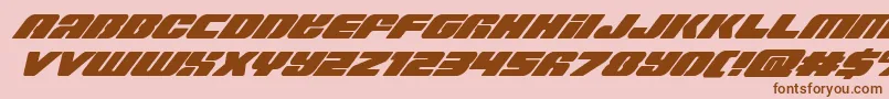 Capricussuperital Font – Brown Fonts on Pink Background