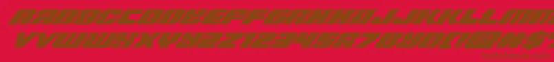 Capricussuperital Font – Brown Fonts on Red Background