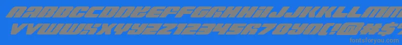 Capricussuperital Font – Gray Fonts on Blue Background