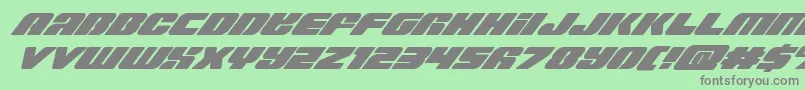 Capricussuperital Font – Gray Fonts on Green Background