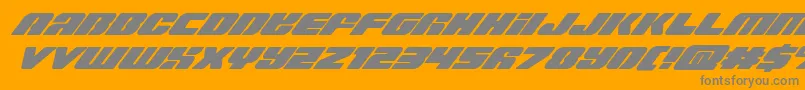 Capricussuperital Font – Gray Fonts on Orange Background