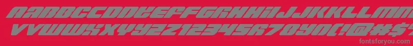 Capricussuperital Font – Gray Fonts on Red Background