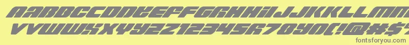 Capricussuperital Font – Gray Fonts on Yellow Background