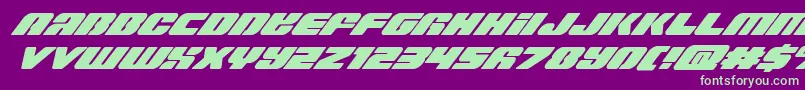 Capricussuperital Font – Green Fonts on Purple Background