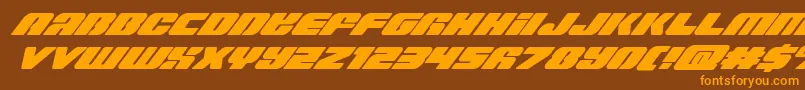 Capricussuperital Font – Orange Fonts on Brown Background
