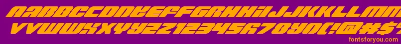 Capricussuperital Font – Orange Fonts on Purple Background