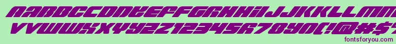 Capricussuperital Font – Purple Fonts on Green Background