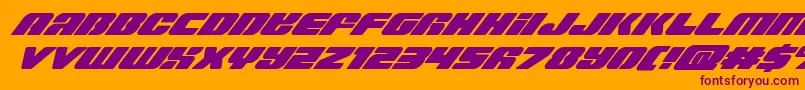 Capricussuperital Font – Purple Fonts on Orange Background