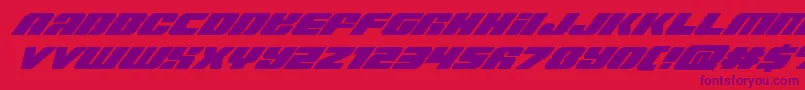 Capricussuperital Font – Purple Fonts on Red Background