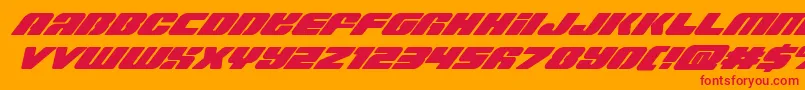 Capricussuperital Font – Red Fonts on Orange Background