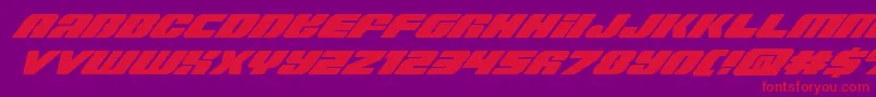 Capricussuperital Font – Red Fonts on Purple Background