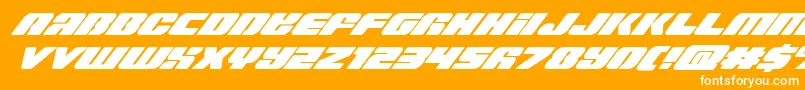 Capricussuperital Font – White Fonts on Orange Background