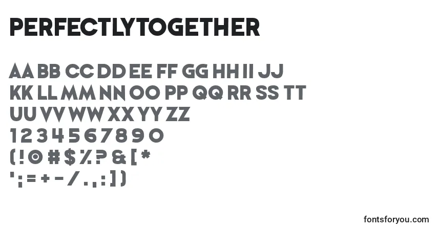 PerfectlyTogether-fontti – aakkoset, numerot, erikoismerkit