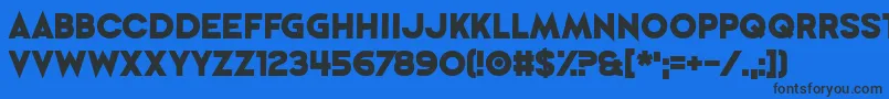 Шрифт PerfectlyTogether – чёрные шрифты на синем фоне