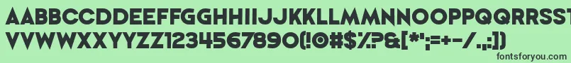 PerfectlyTogether-fontti – mustat fontit vihreällä taustalla