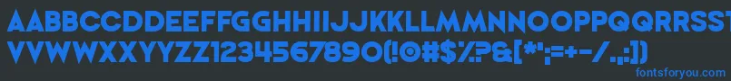 PerfectlyTogether-fontti – siniset fontit mustalla taustalla