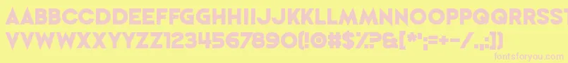 PerfectlyTogether Font – Pink Fonts on Yellow Background