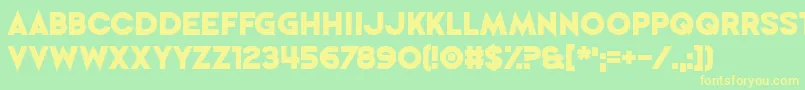 PerfectlyTogether-fontti – keltaiset fontit vihreällä taustalla
