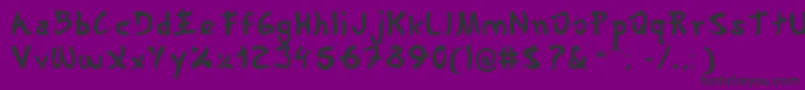 Gyosho Font – Black Fonts on Purple Background
