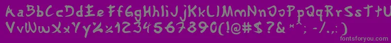 Saiba mais sobre a fonte Gyosho Fonte Gyosho – fontes cinzas em um fundo violeta