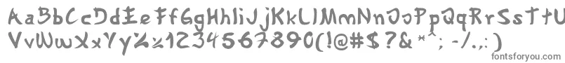 フォントGyosho – 灰色のフォント