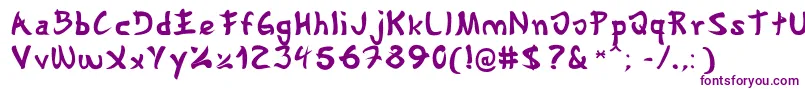 Gyosho-Schriftart – Violette Schriften