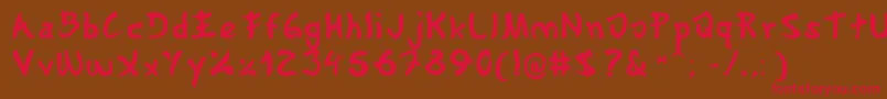 Gyosho Font – Red Fonts on Brown Background