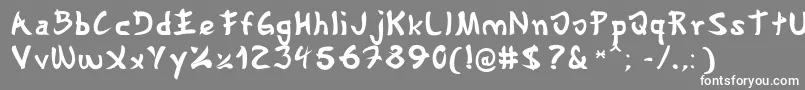 Gyosho Font – White Fonts on Gray Background