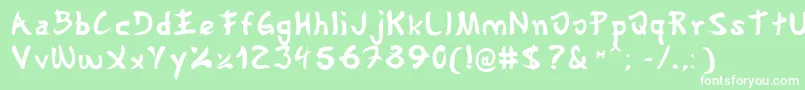 フォントGyosho – 緑の背景に白い文字