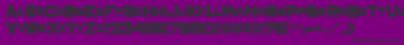 BachelorPadCollegeJl-Schriftart – Schwarze Schriften auf violettem Hintergrund