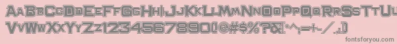 BachelorPadCollegeJl-Schriftart – Graue Schriften auf rosa Hintergrund
