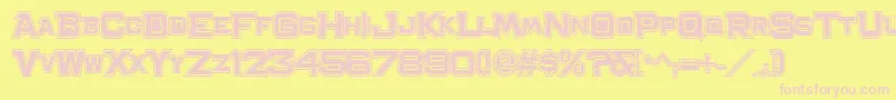 Шрифт BachelorPadCollegeJl – розовые шрифты на жёлтом фоне