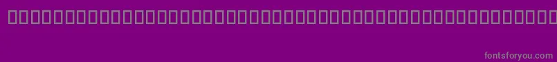 Urnordisk-fontti – harmaat kirjasimet violetilla taustalla